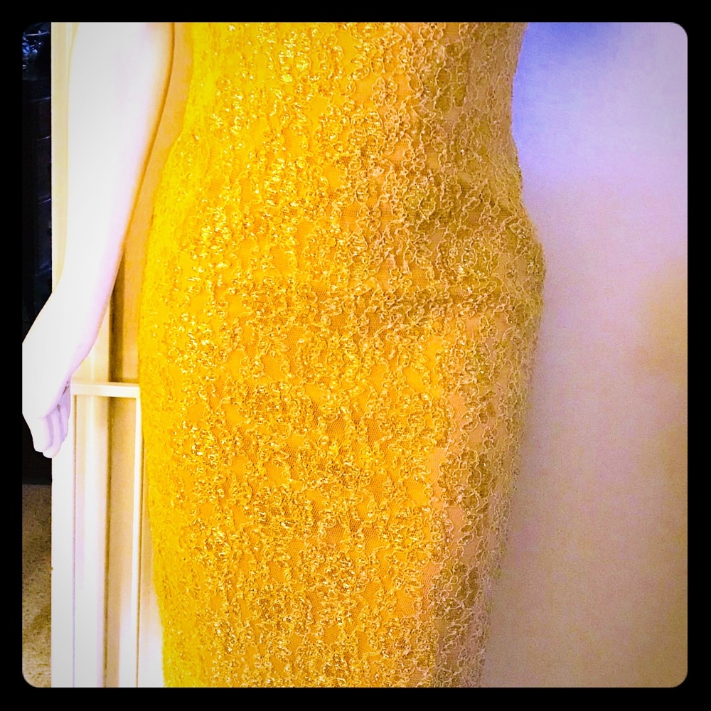 Vintage gold sequin gown